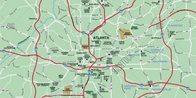 Већу површину од карте Атланта