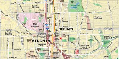 Карта мидтаун Атланта