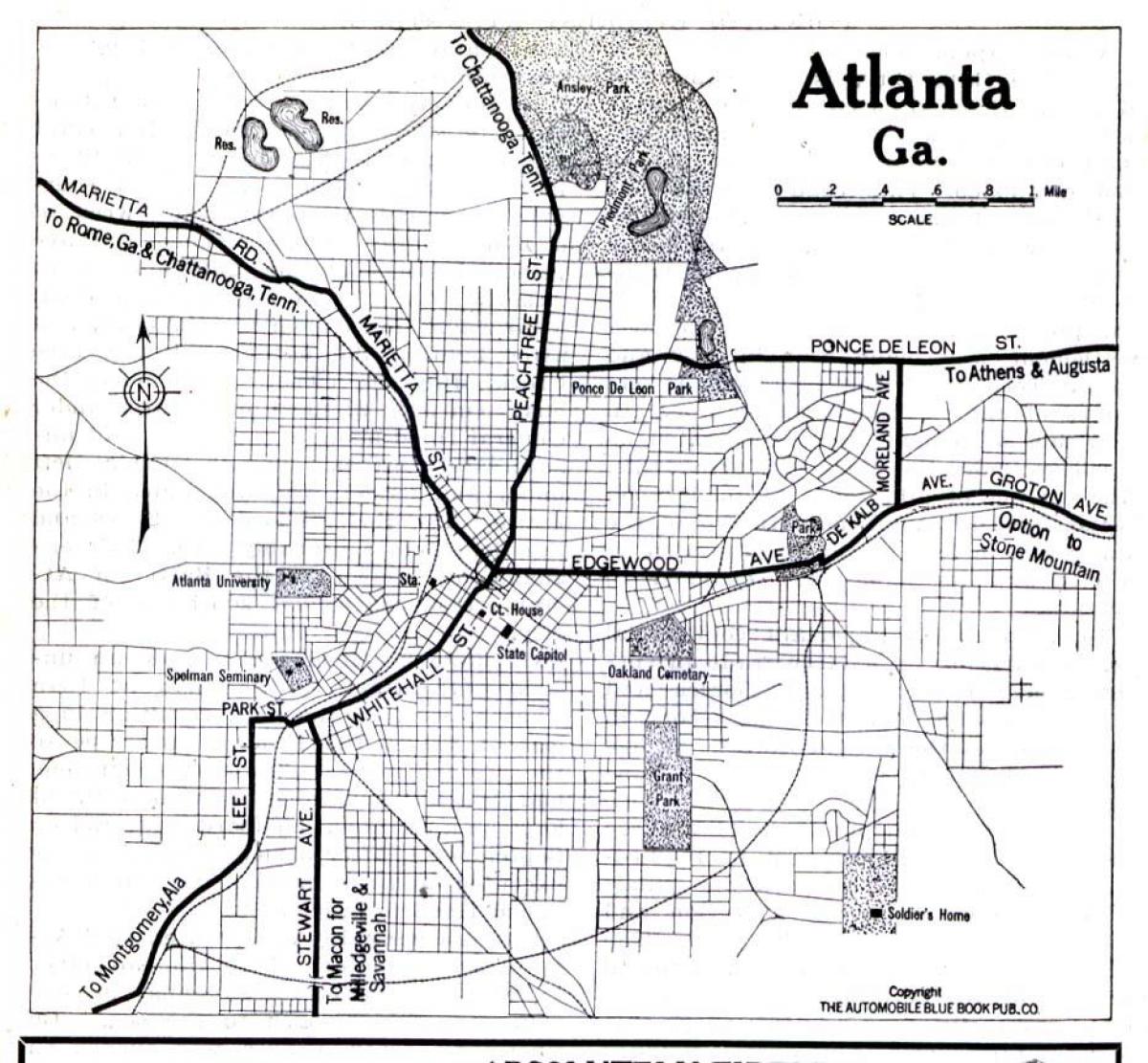карта Атланта Џорџија