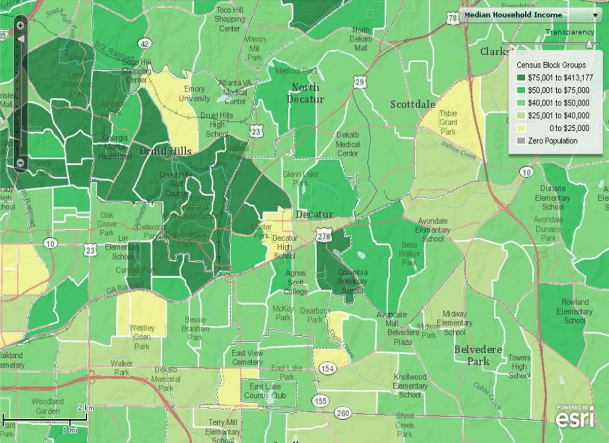 демографске карте Атланта