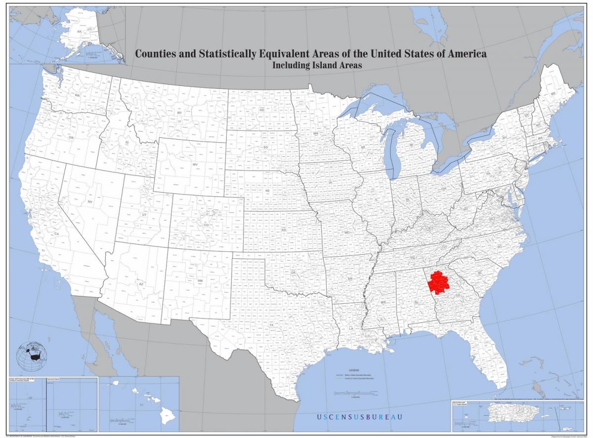 Атланта на мапи САД