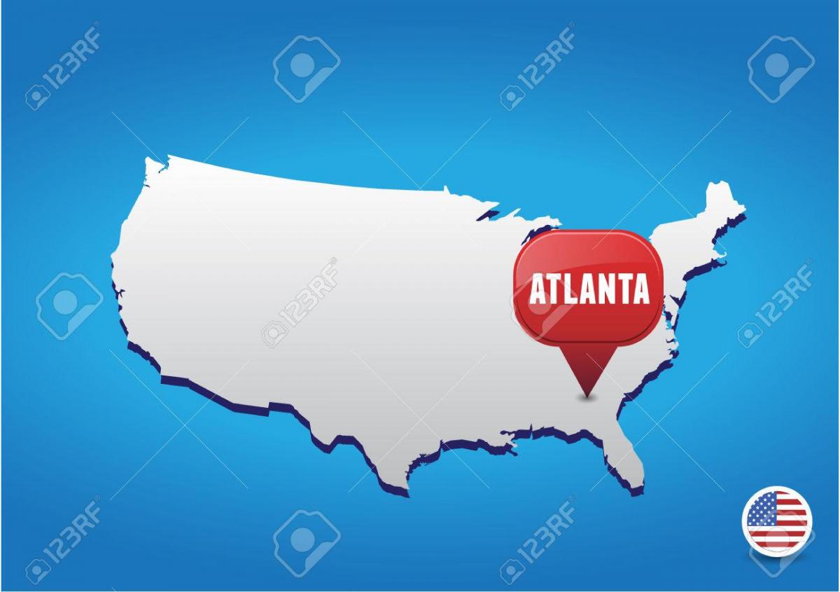 Атланта на мапи САД