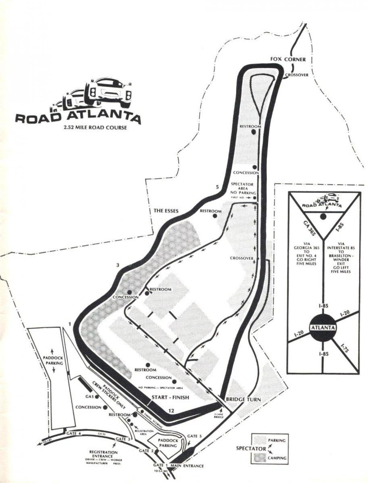 мапа стазе Атланта