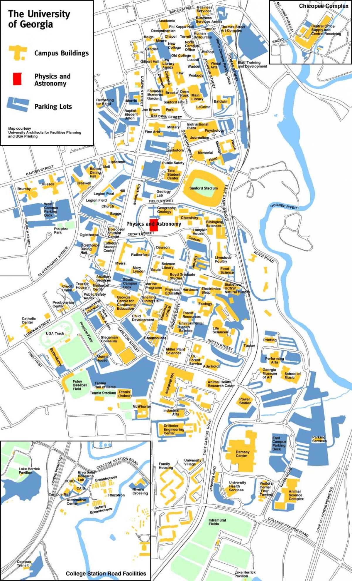 Универзитет у Грузији мапи